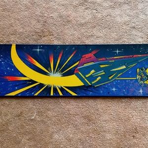 Bally midway metallic arcade mega race spaceship  wall art design gameroom decor